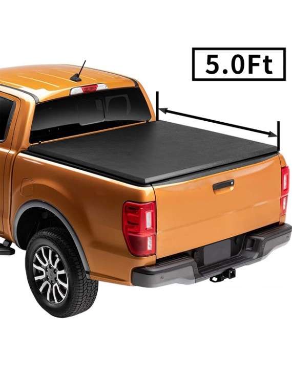 Soft Tri-Fold Tonneau Cover For 2005-2015 5FT Bed