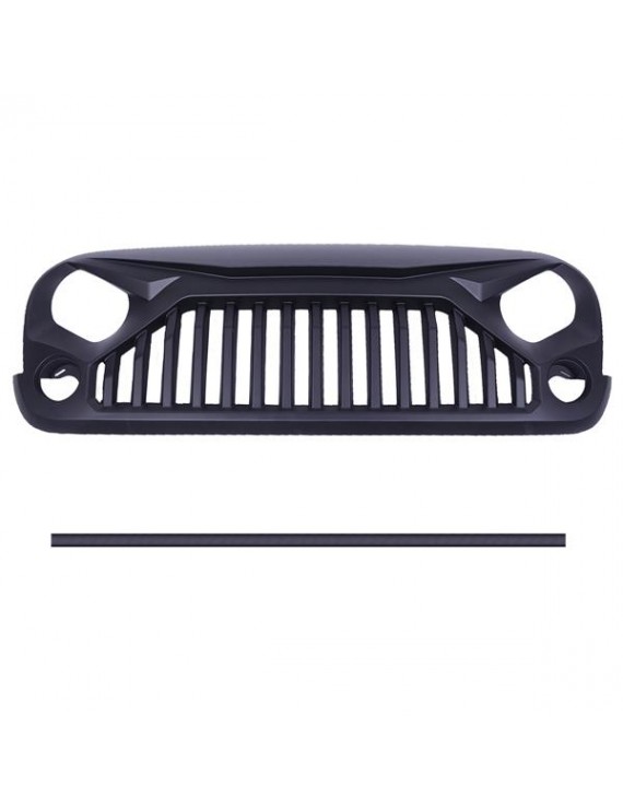 ABS Plastic Car Front Bumper Grille for 2007-2018 JK ABS Plastic Coating with Rivet QH-CH-001 Black