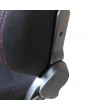 2pcs Left Right Reclinable Sports Bucket Racing Seats Red Stitch Black Cloth