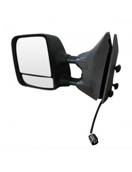 Mirror Power Heated Towing Black Driver Left Side