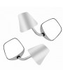 Stainless Steel Chrome Manual Side View Mirrors LH & RH Pair Set for Chevy Truck